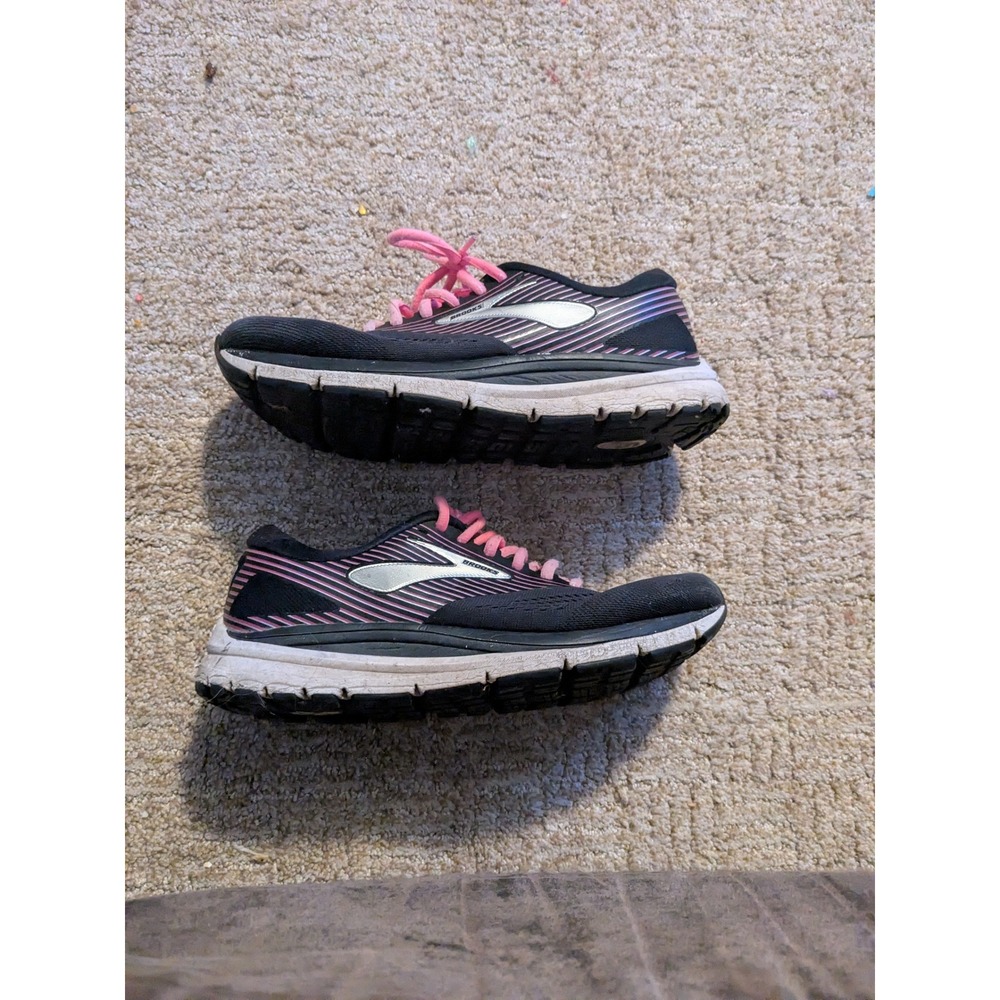 Brooks Ghost 13 Womens Running Shoes Black Pink Extra Wide 2E 1203382E040 Size 9